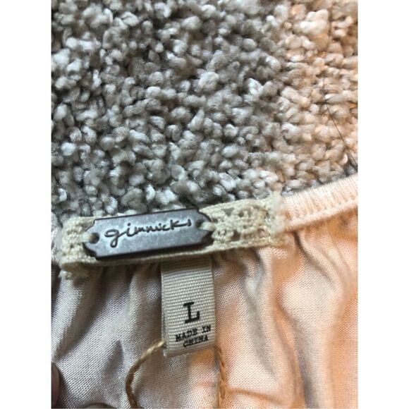 Gimmick Women’s Boho Unique Cream and Pink Blouse with Embroidered Designs 3/4 S - Picture 6 of 8